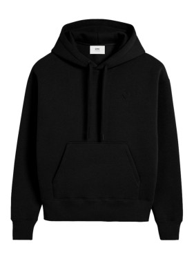 パーカー・フーディ Ami Black Hoodie With Embroidered Logo And Kangaroo Pocket Ami Black Hoodie With Embroidered Logo And Kangaroo Pocket