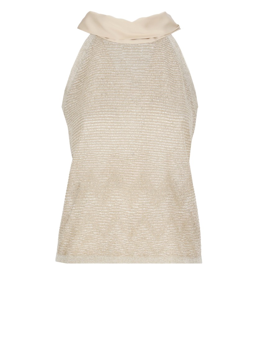 D Exterior D. Exterior Gold Lurex Top