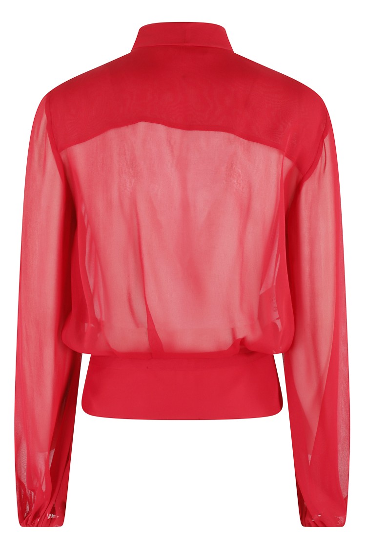 PHILOSOPHY DI LORENZO SERAFINI PHILOSOPHY DI LORENZO SERAFINI GEORGETTE BLOUSE WITH WIDE SHAWL COLLAR
