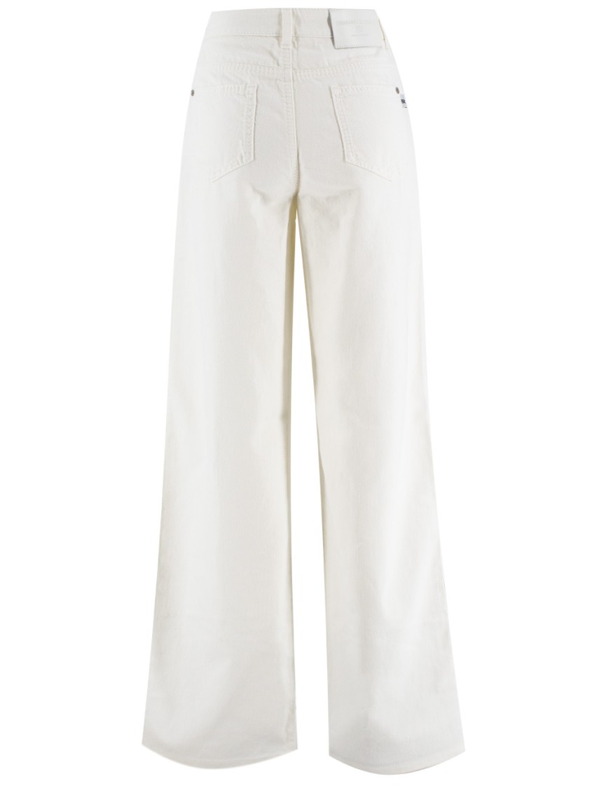 Ermanno Scervino Wide-leg High-waist Jeans In White