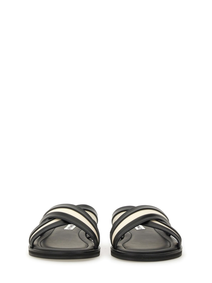 Shop Bally "gherry" Slide Sandals In Black