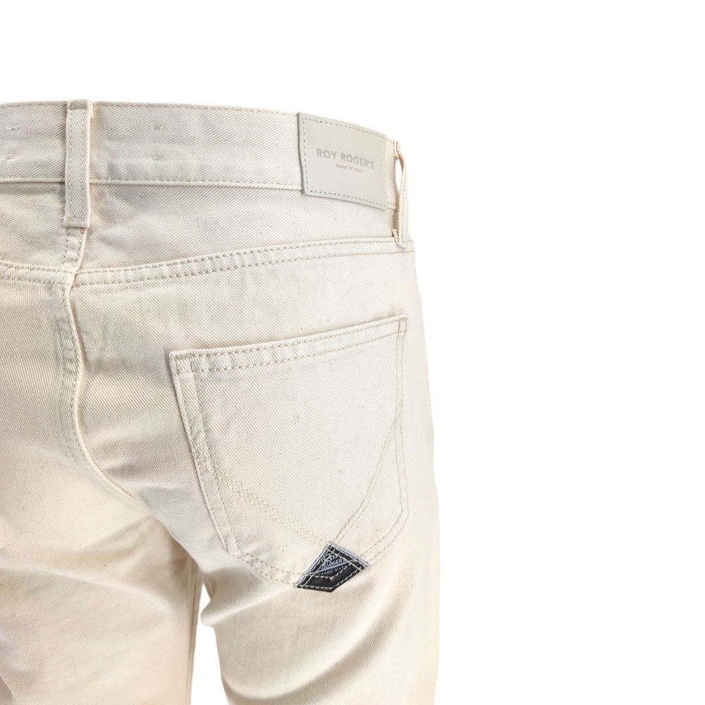 Roy Rogers Beige Boyfriend Jeans With Low Waist And Multiple Pockets For Casual Elegance In Neutrals