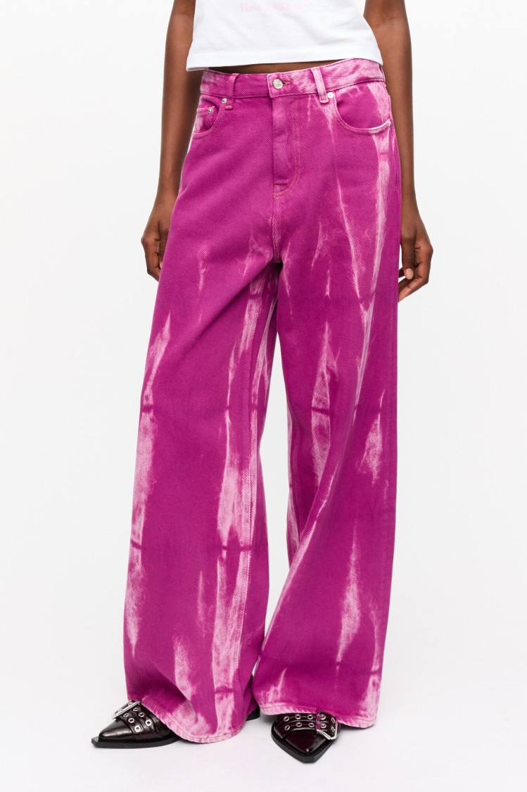 Ganni Overdyed Purple Heavy Denim Marri Jeans In Purple