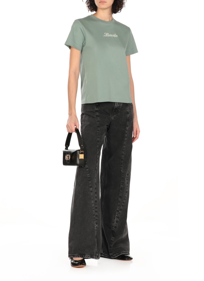 Lanvin Embroidered T-shirt In Green