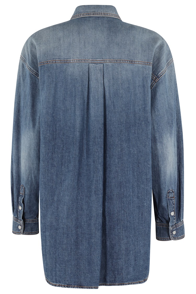 Shop Semicouture Semi Couture Valeriane Denim Shirt In Blue