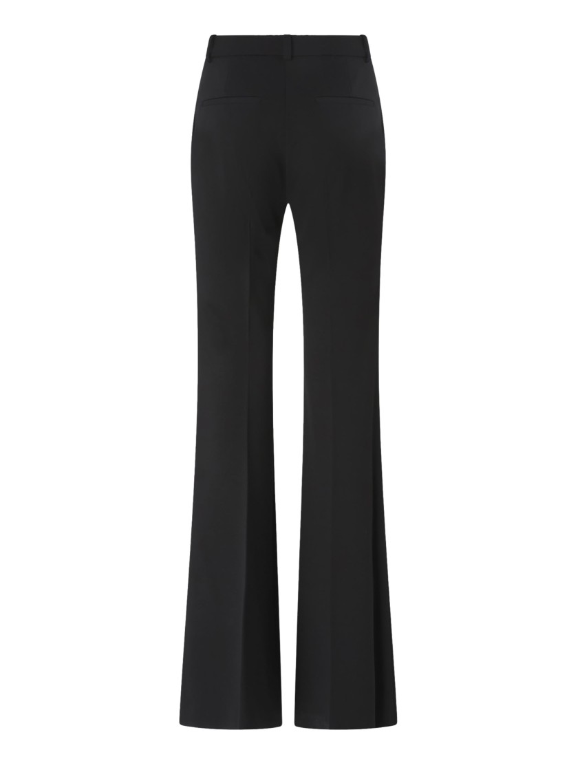 Pinko Tailored High-waisted Flared Trousers With Polished Button Detail In Black