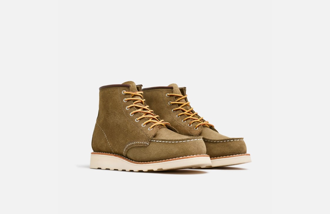 Red Wing Lace-up Ankle Boot With Raised Stitching