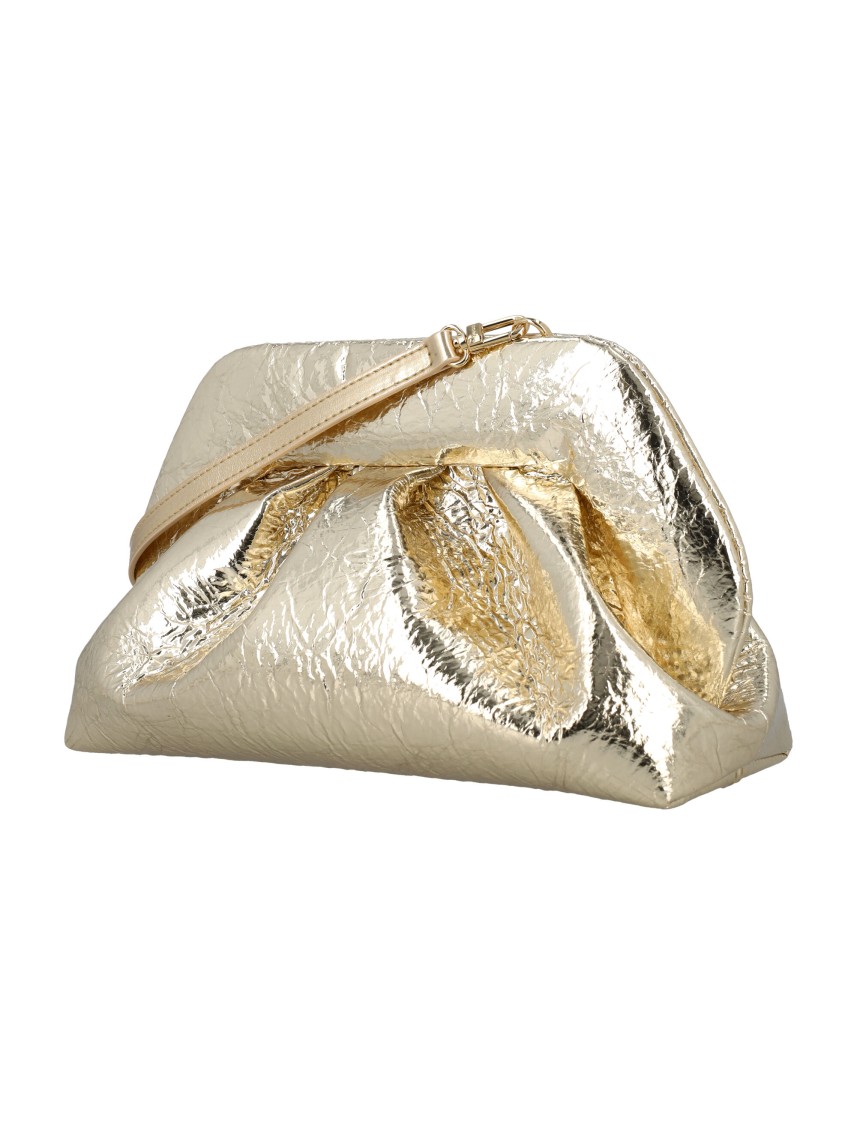 Themoirè Tia Clutch Pineapple Leather In Gold