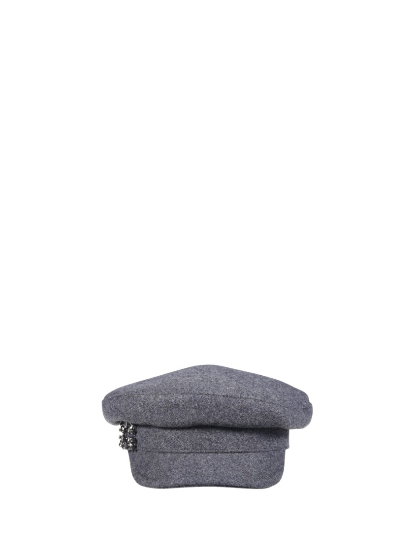 Roger Vivier Rv Broche Sailor Cap In Gray