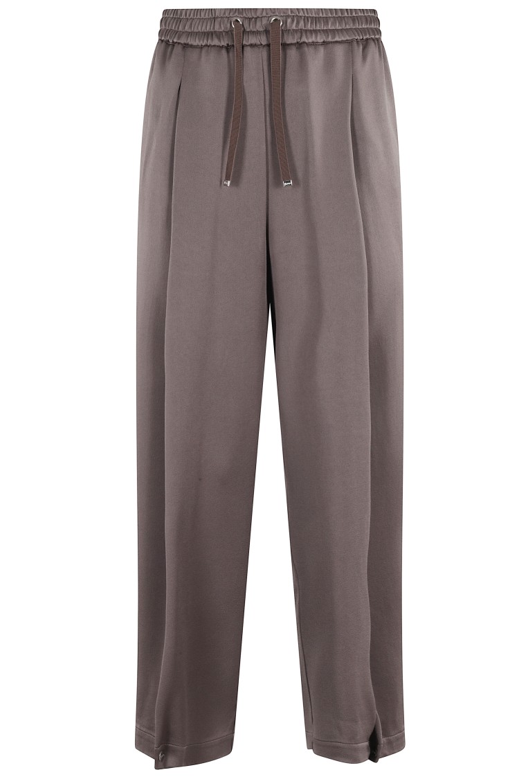 Herno Relaxed Fit Fondant Pants In Brown