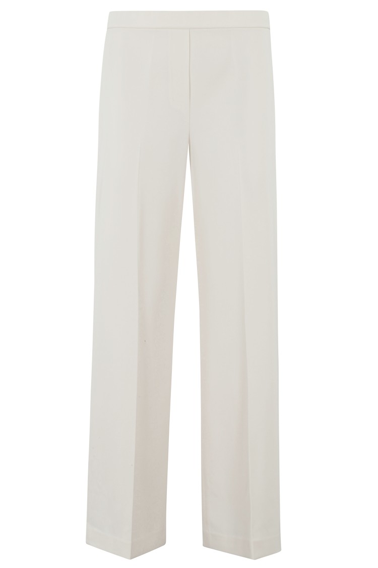 Theory Wide Pull On Admir Trousers In White