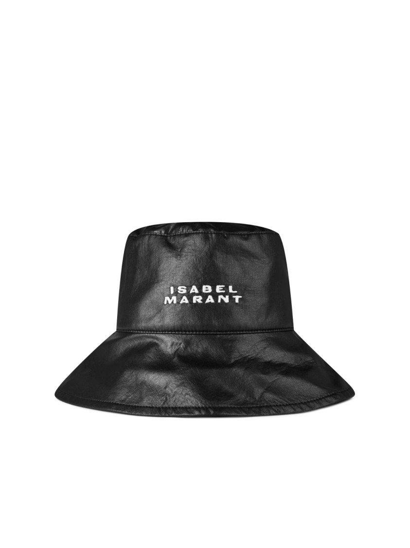 Isabel Marant Loiena Logo Bucket Hat In Black