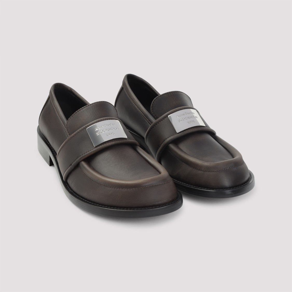 Acne Studios Brown Brushed Nylon Loafers Flat | THE LIST Acne Studios Brown Brushed Nylon Loafers Flat | THE LIST