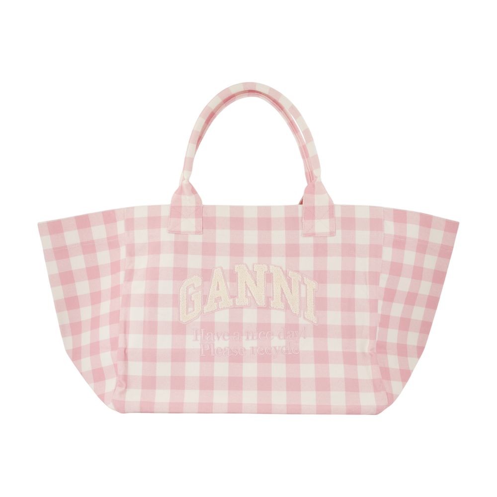 【関税＆送料込み】Ganni Xxl Pocket Shopping Bag Ganni Xxl Pocket Shopping Bag In Pink | ModeSens