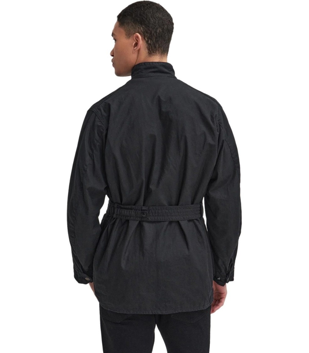 BARBOUR BARBOUR INTERNATIONAL STEVE MCQUEEN 60TH ANNIVERSARY WAX BLACK JACKET