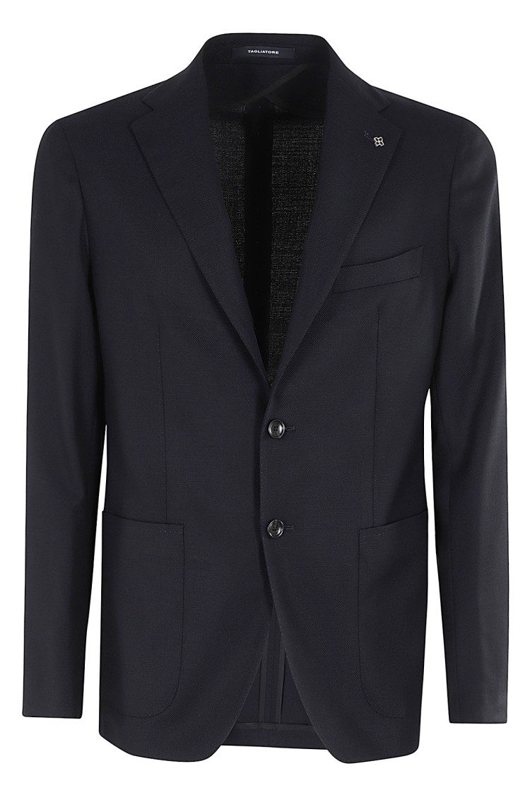 Shop Tagliatore Single-breasted Jacket In Blue
