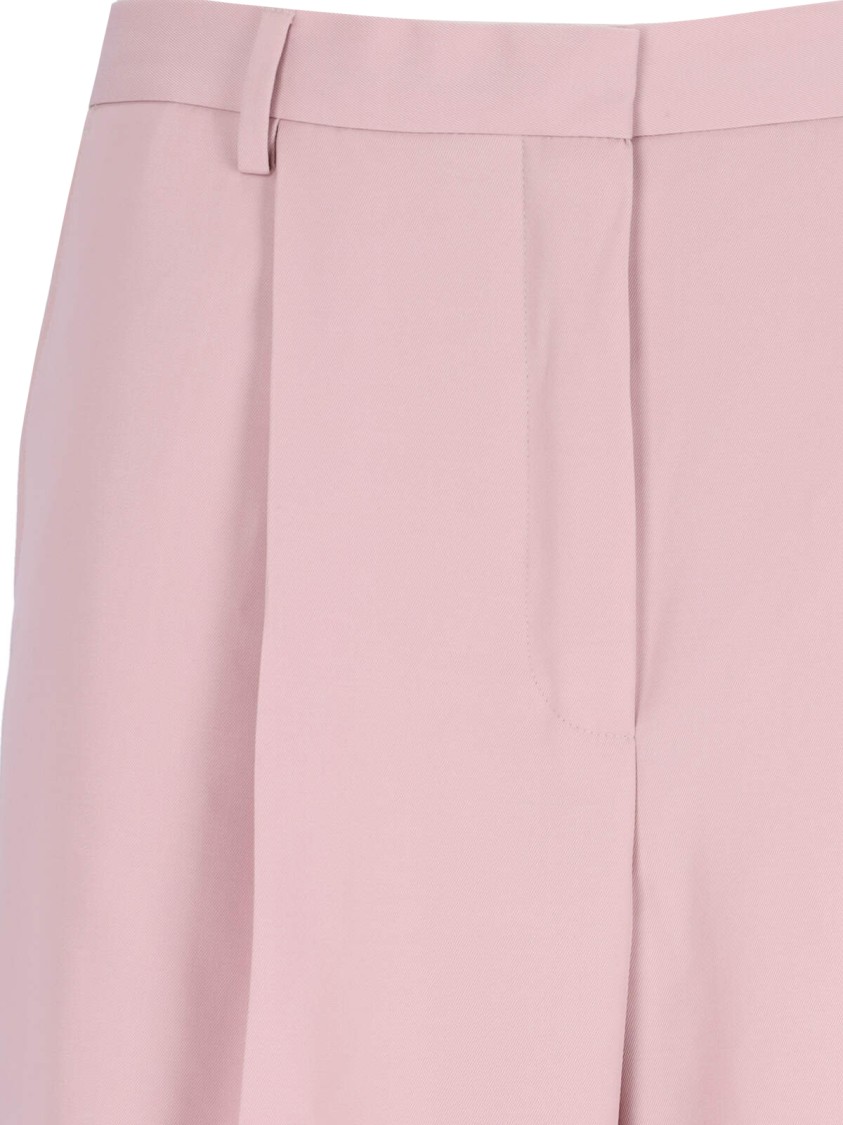Dries Van Noten Wide-leg Trousers In Pink Wool In Pink