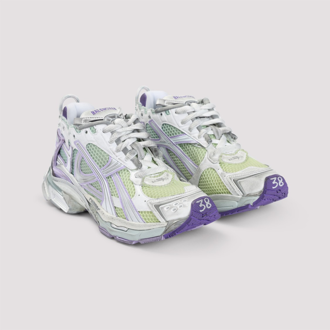 Shop Balenciaga Runner Sneakers In White