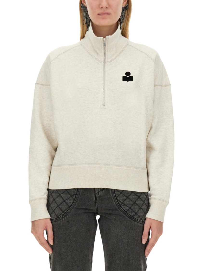 Isabel Marant Étoile Isabel Marant Etoile Women Melange Sand Cotton Blend Ross Sweatshirt In Neutral