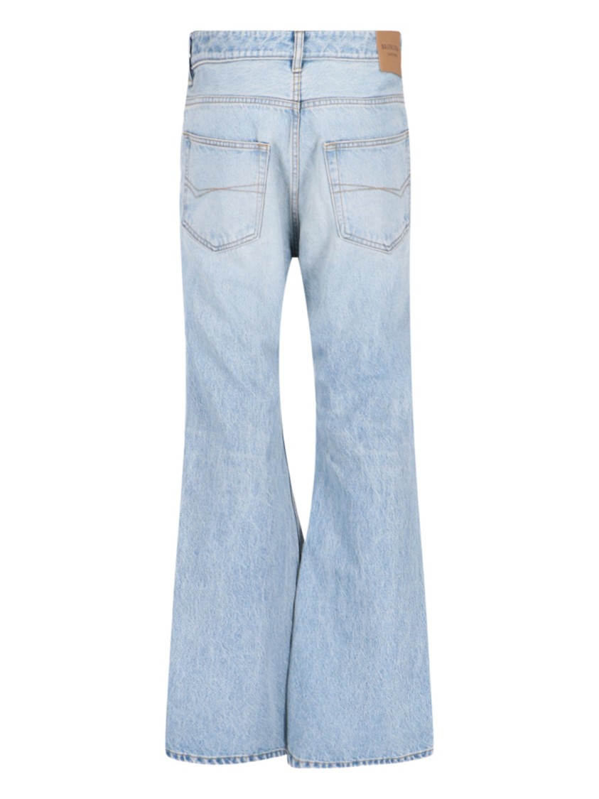 Balenciaga Flared Leg Jeans In Blue