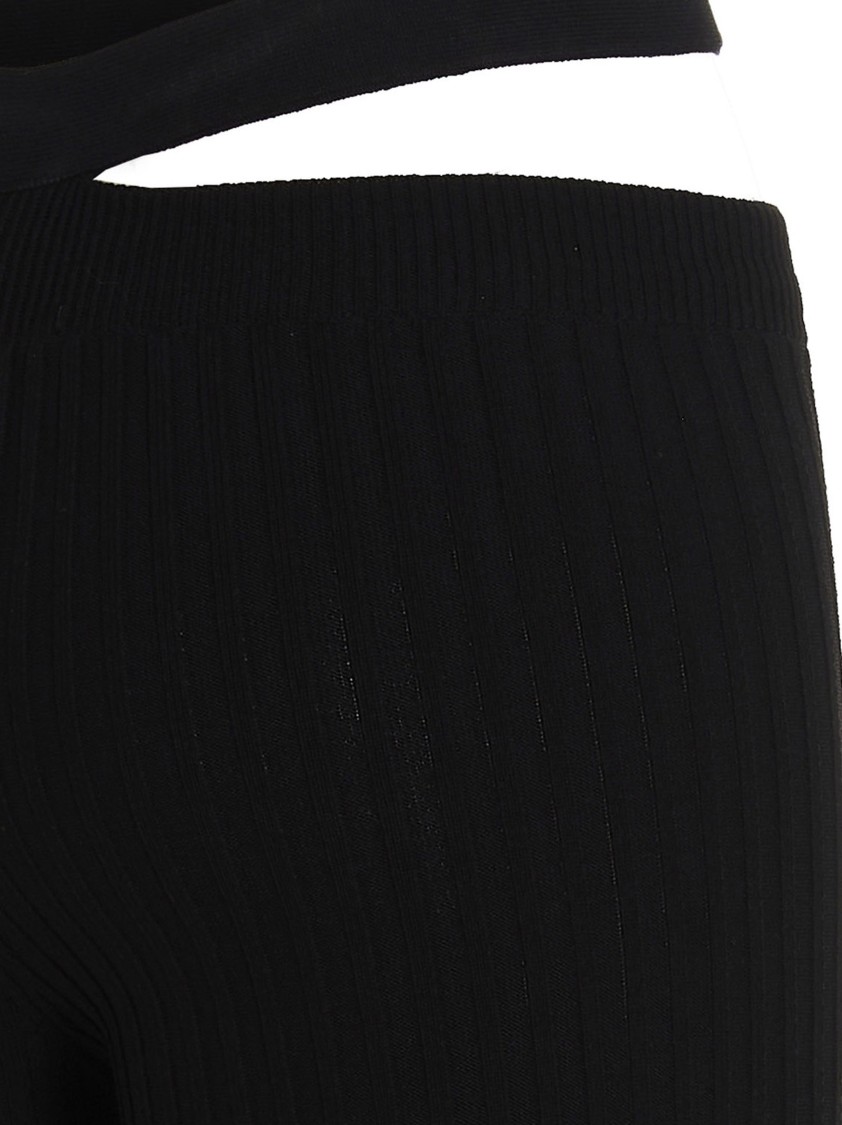 Andreädamo Andreâdamo Ribbed Flared Trousers In Black