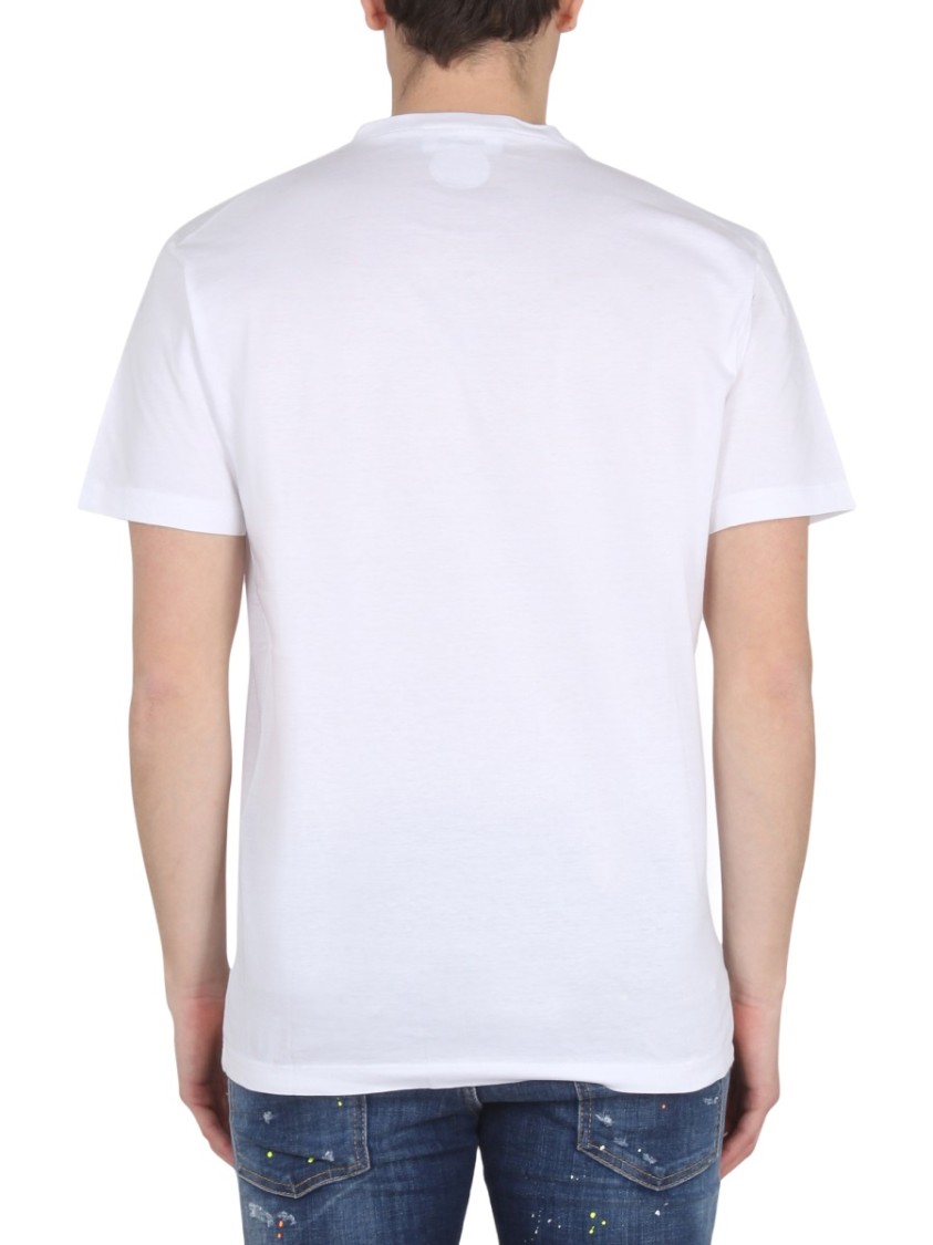 Dsquared2 Keep Surfing Cotton T-shirt In White