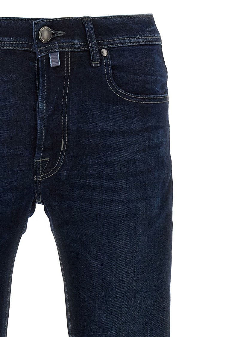 Jacob Cohen Low Waist Slim Leg Denim Jeans In Blue