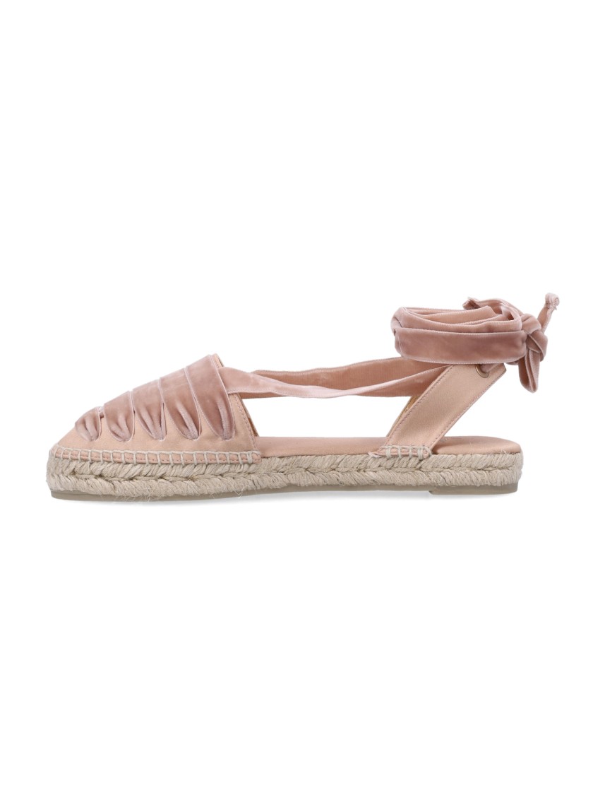 CASTAñER CASTANER RUCHED ESPADRILLES WITH ANKLE TIE