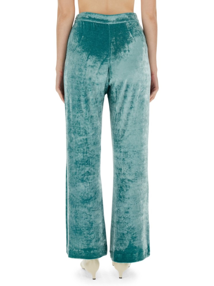 Shop Jil Sander Relaxed Fit Wide Leg Pants In Blue