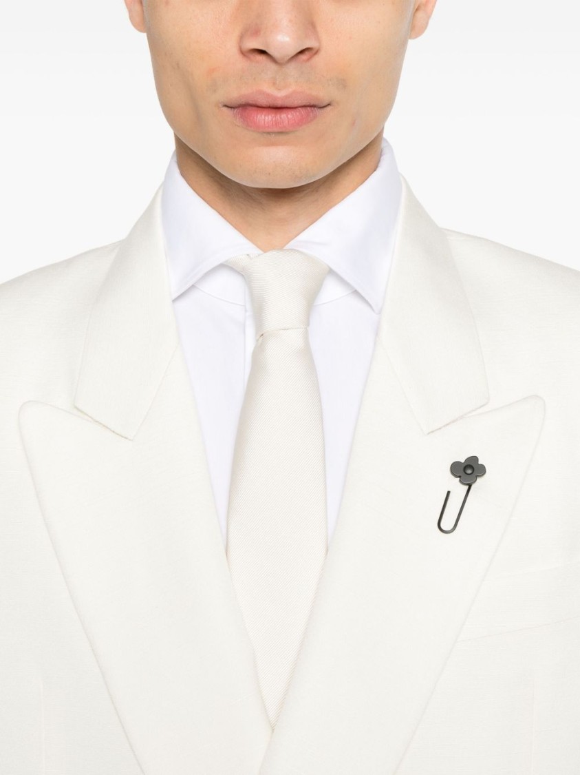 Lardini Strong Attitude Double-breasted Jacket In White
