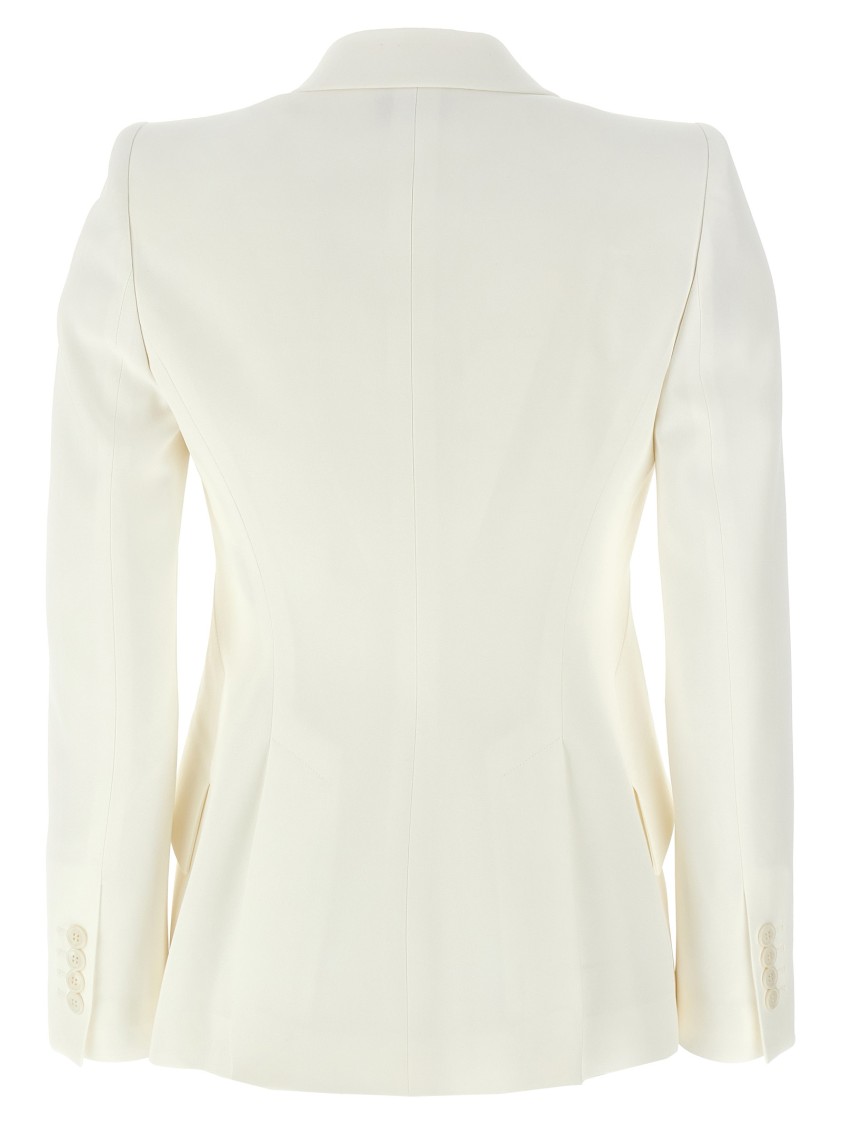 Alexander Mcqueen Mcqueen Women Single-breasted Blazer In White