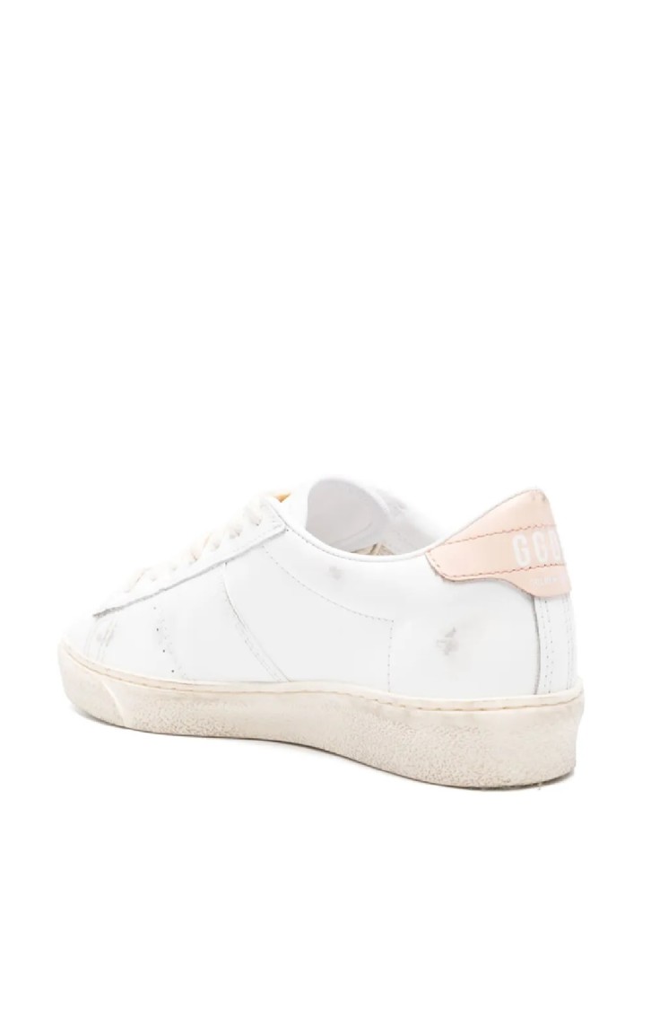 Golden Goose Matchstar Classic White Leather Sneakers In White