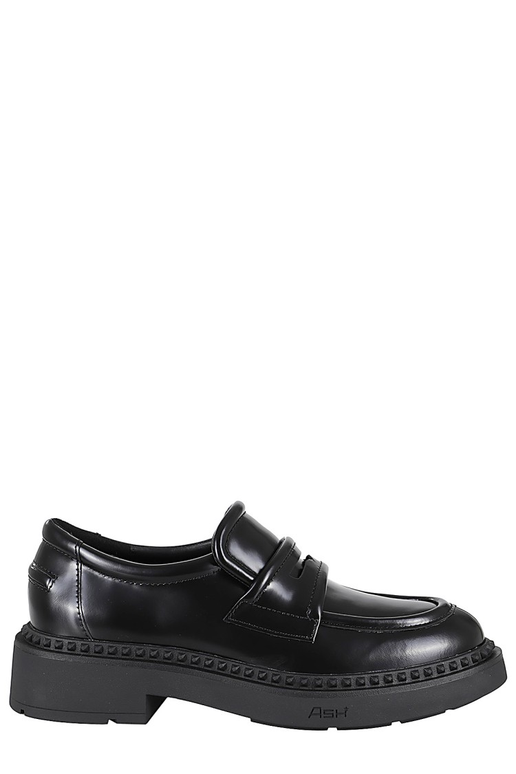 Ash Miracle Loafers In Calf Leather In Black