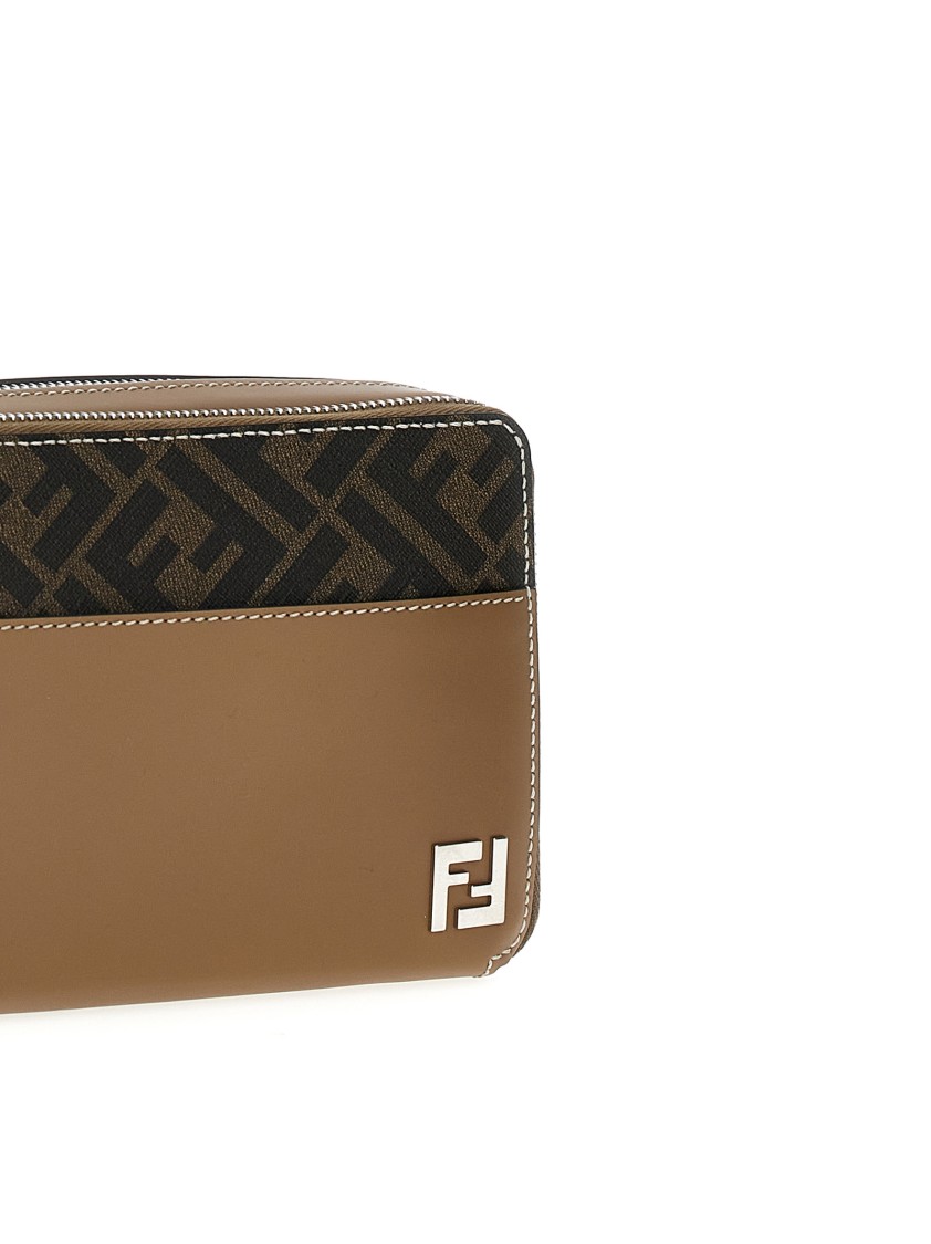 Fendi 'camera Case Organizer Squared Ff' Crossbody Bag In Brown