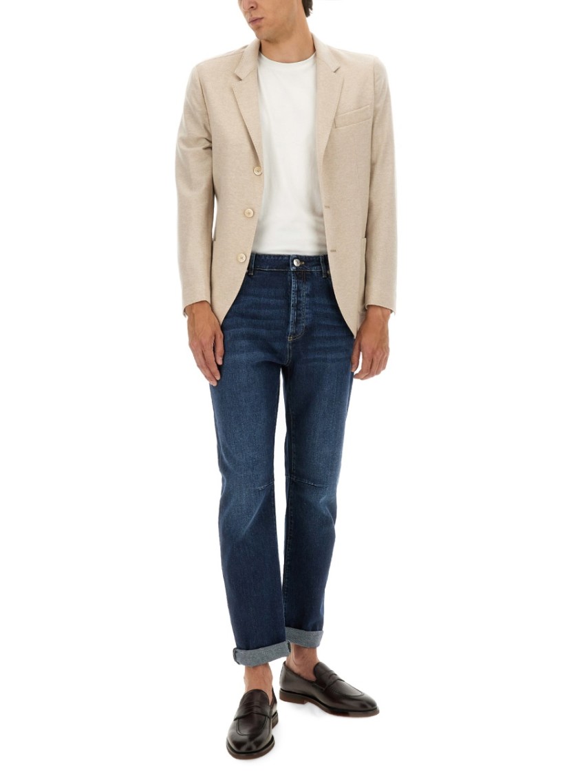 Brunello Cucinelli Relaxed-fit Jeans With Rolled Cuffs In Black