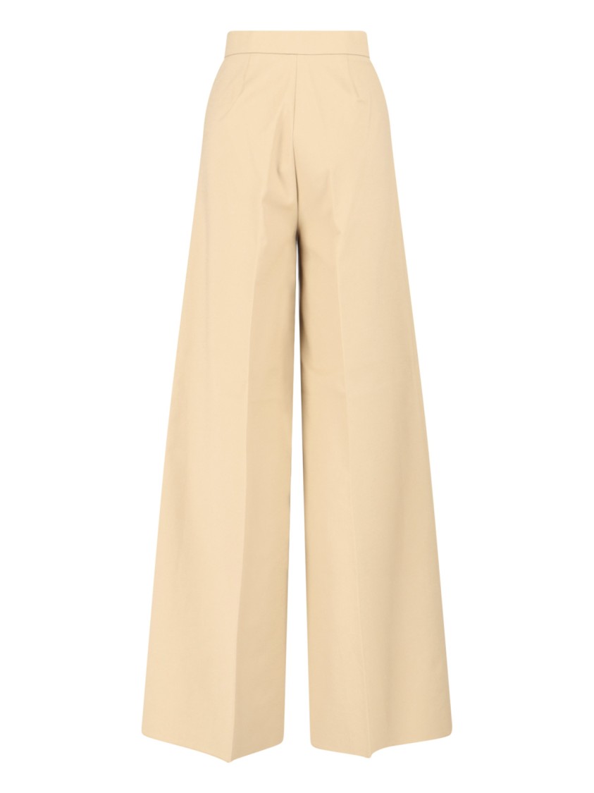 Max Mara Straight Leg Trousers High Waist In Neutral