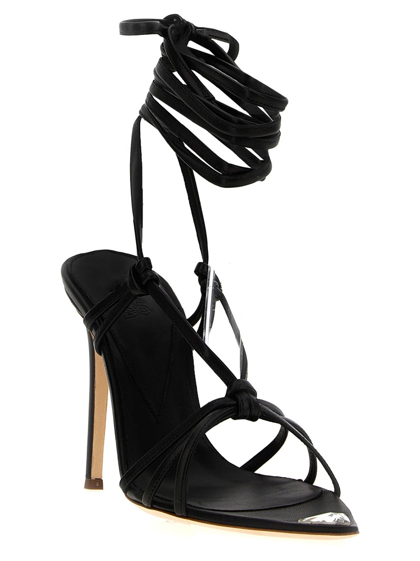 サンダル・ミュール NICOLO BERETTA SS24 'Beiby' sandals (NBE4006 003) Nicoló Beretta Beiby Peep Toe Sandal – Steven Dann