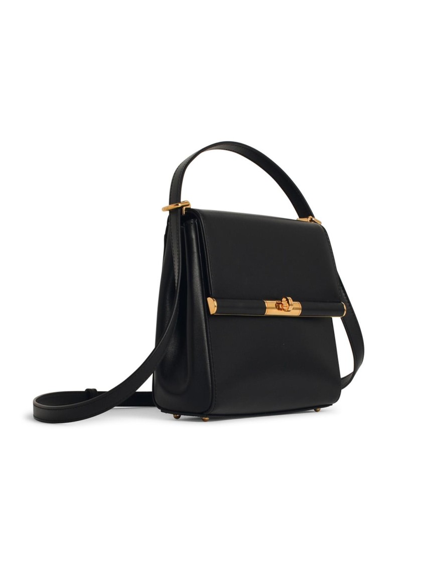 Dolce & Gabbana 'new Sicily' Black Leather Crossbody Bag Women In Black