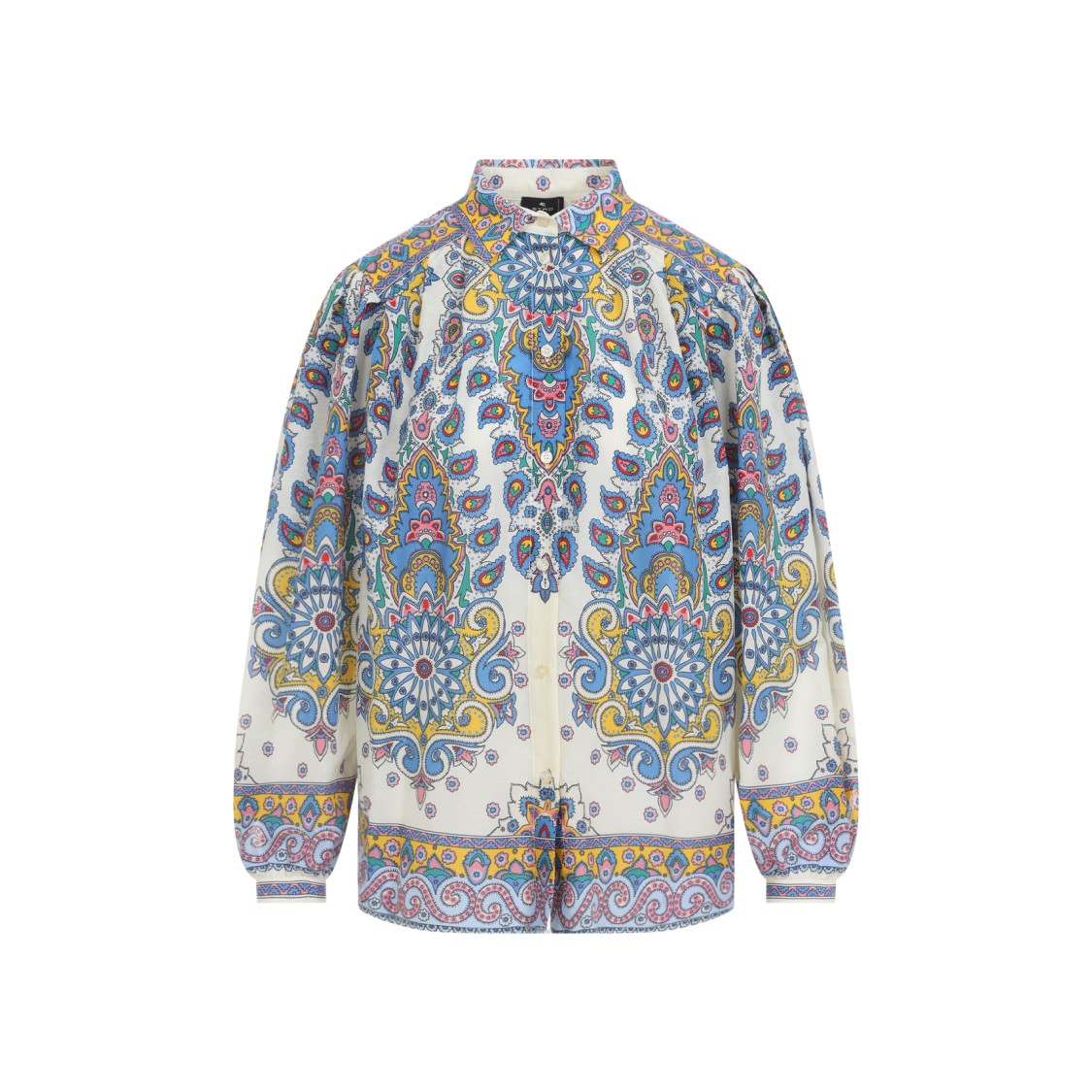 Etro Multicolor Paisley Pattern Cotton-silk Blend Blouse