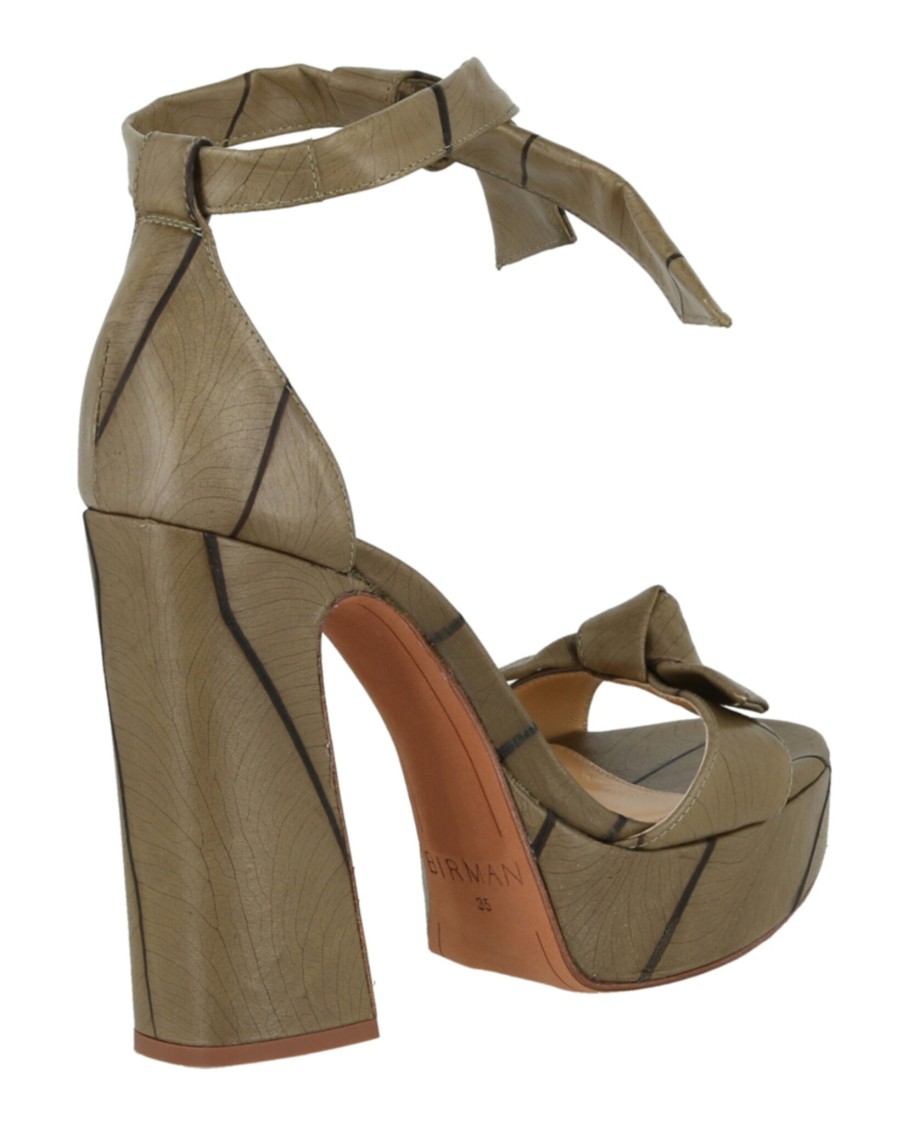 Alexandre Birman Clarita Curve Heel Sandals In Green