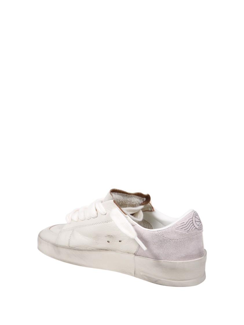 Golden Goose Stardan Laminated Star Suede Heel Sneaker In Red