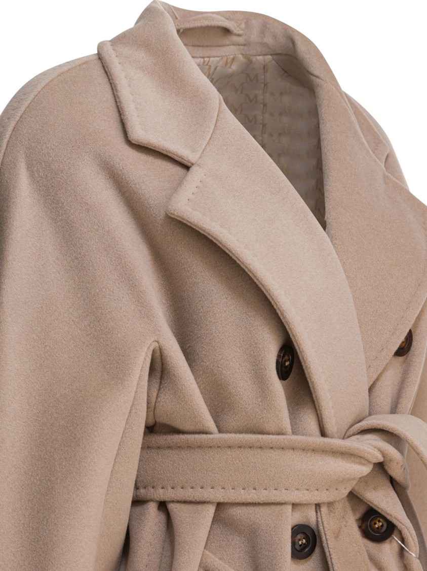 Max Mara Relaxed Fit Wool-cashmere Coat With Kimono Sleeves In Brown