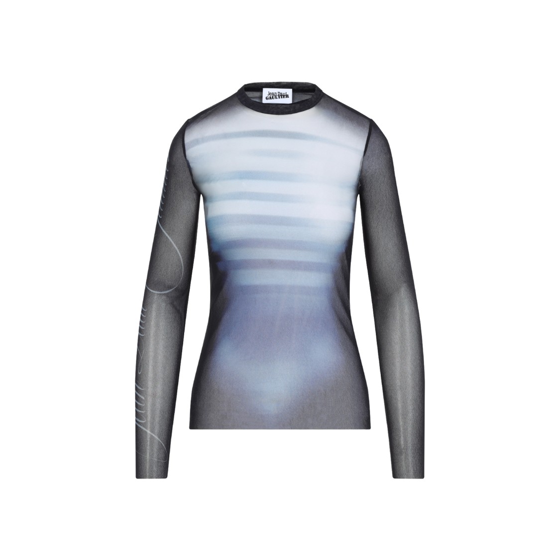 Shop Jean Paul Gaultier Blue Print All Over Le Mâle Top