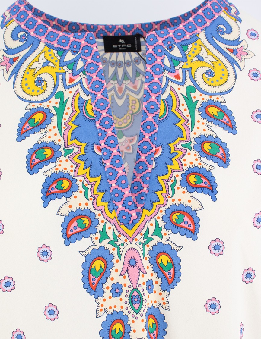 Etro Printed Cotton Blouse With Balloon Sleeves Women