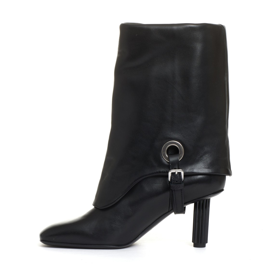 Agl Attilio Giusti Leombruni Agl Ankle Boot With Cuff 70mm Heel Black In Black