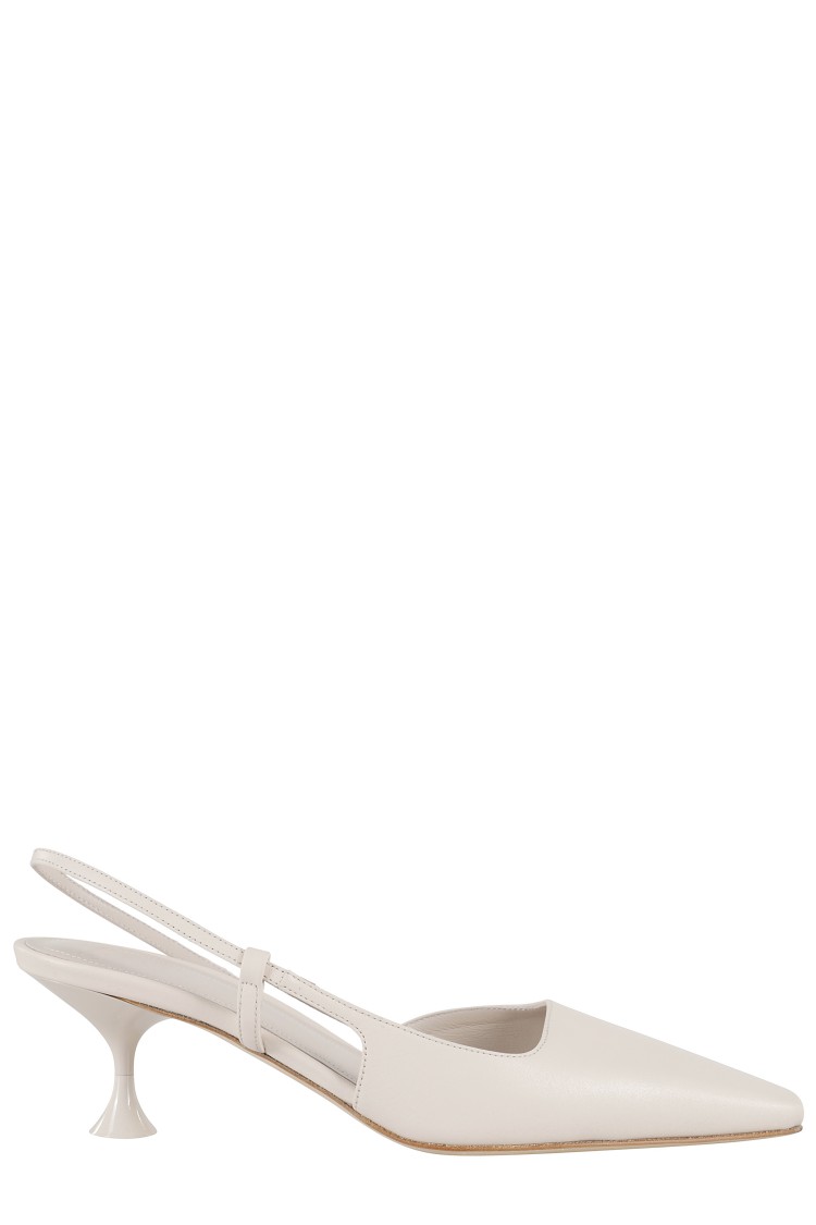 3juin Kira Calf Leather Slingback Pumps In Neutrals