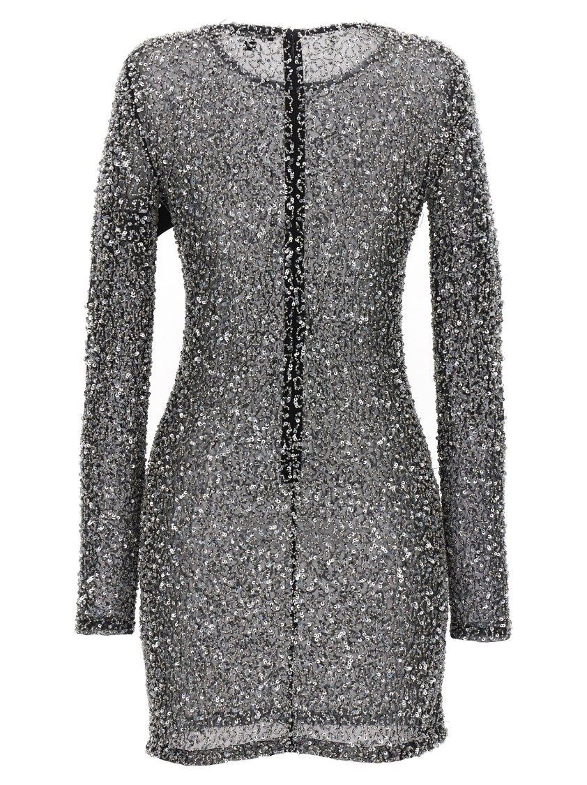 Retroféte Emani Embellished Tulle Mini Dress In Black