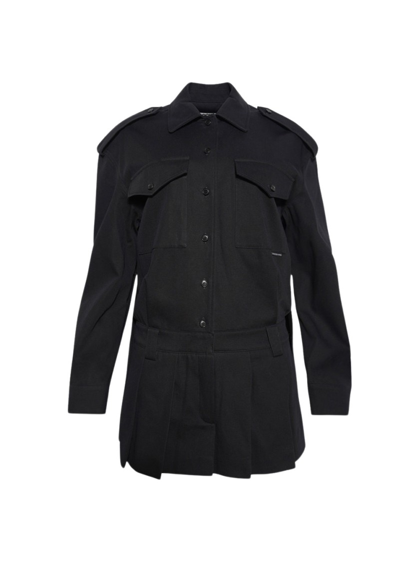 Alexander Wang Pre-styled Shirt And Skort Romper Black