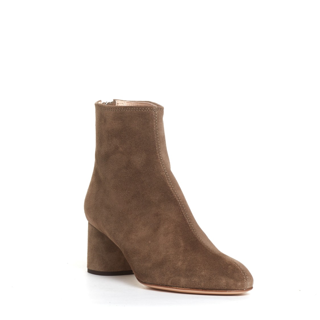 Agl Attilio Giusti Leombruni Agl Taupe Suede Ankle Boot Heel 60mm In Brown