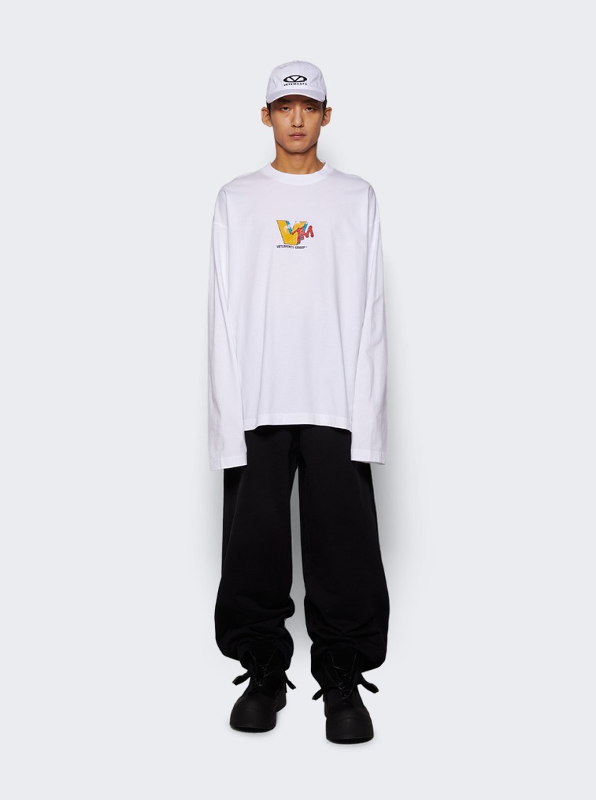Vetements Oval Logo Cap White In White